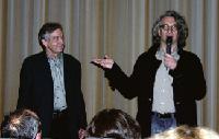 Regisseur Wim Wenders (rechts mit Thomas Kuchenreuther) beantwortete bei der Vorpremiere von »Palermo Shooting« in Schwabing Publikumsfragen.F.: ko