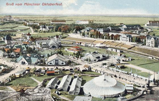 Recht überschaubar: Das Oktoberfest 1910 (Postkarte) Foto: Münchner Stadtmuseum