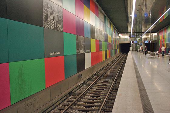 Die Wände im U-Bahnhof Georg-Brauchle-Ring seien sehr schmutzempfindlich.	Foto: ws