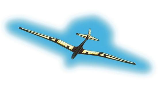 Ein Segelflugmodell nutzt wie die großen Vorbilder den Aufwind. Gelenkt wird es vom Boden aus.	Foto: VA