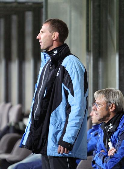 U23-Trainer Bernhard Winkler und sein Co-Trainer Klaus Koschlik. Foto: A. Wild