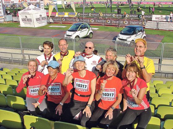 Hatten viel Spaß beim Münchner Marathon: die  Läuferinnen und Läufer des TSV Nord-Ost.	Foto: VA