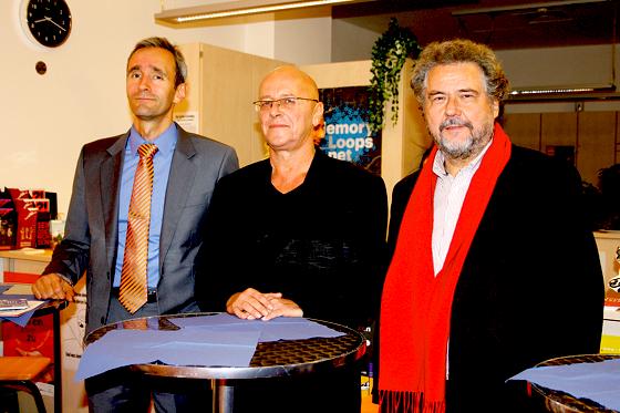 Der ehemalige Leiter von Scientology Österreich Wilfried Handl (Mitte)	 schaffte den Sektenausstieg. Vor der Organisation warnten außerdem Harry Bräuer (l.) und  Rudi Forstmeier. 	Foto: js