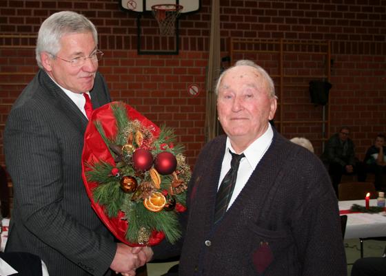 Josef Platzek war mit 93 Jahren der älteste Gast bei der Weihnachtsfeier.	Foto: Gemeinde Feldkirchen