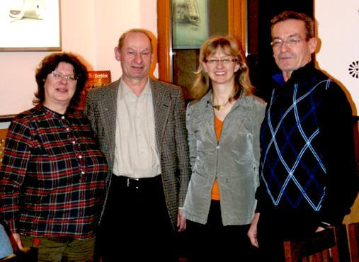 v. li.: Renate Messinger, Karlheinz Jacobs, Bettina Messinger und Heinrich Grabmayer.	Foto: Privat