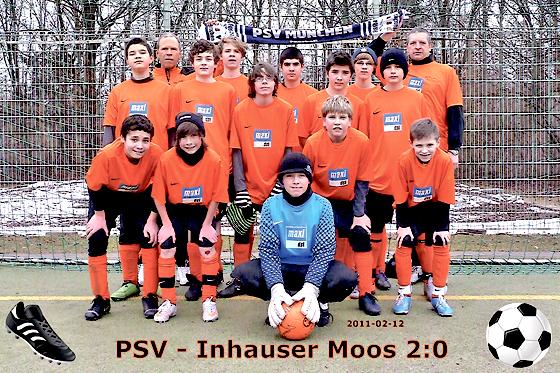 So sehen Sieger aus: Die C2 des PSV punktete erfolgreich beim SC Inhauser Moos.	Foto:VA