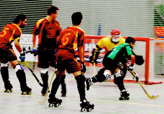 Rollhockey fordert von Spielern und Publikum Konzentration und Schnelligkeit, will man den Ball nicht aus den Augen verlieren. Foto: pi
