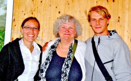 Landschaftsarchitektin Melanie Rihm sowie die Architekten Petra Piloty und Sohn Jakob freue sich auf das Projekt (v. li.).	Foto: aha