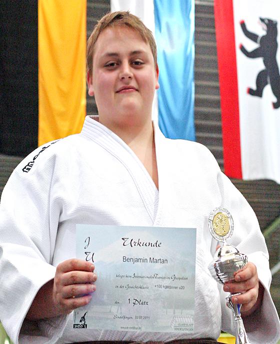 Benjamin Martan erreicht den ersten Platz beim  internationalen Judoturnier in Sindelfingen. Foto: VA