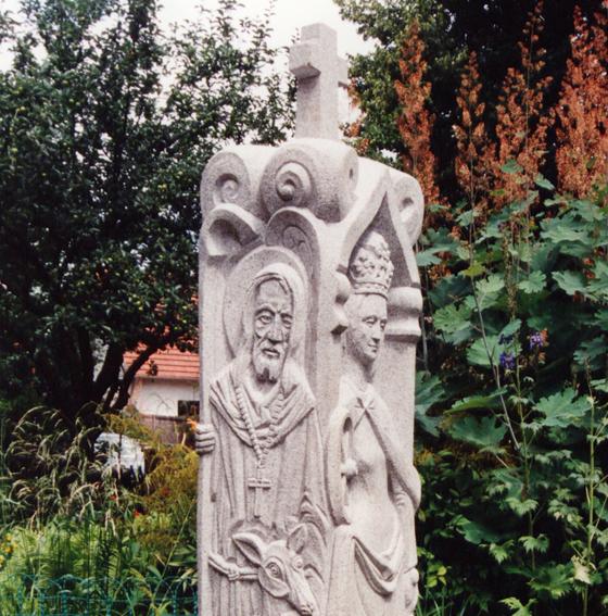 Die Ägidius-Säule aus Granit ist nun im Museum der Stadt Grafing zu besichtigen. Foto: Stadtarchiv Grafing
