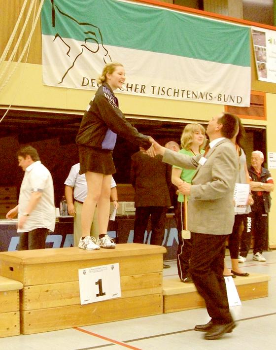 Doppel-Meisterin im Tischtennis ist Carina Blatt vom TSV Milbertshofen. Foto: VA