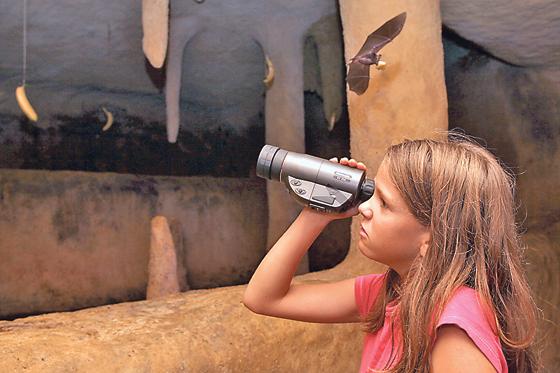 Kind mit einem Nachtsichtgerät im Zoo. Foto: Michael Nagy/Presseamt München
