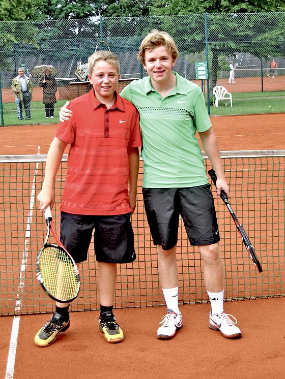 Florian Heinzler und Victor Eibl ( v. r.) waren bei den Vereinsmeisterschaften vorn dabei.	Foto: VA