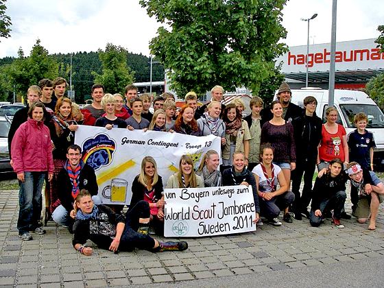 22 Kirchseeoner Pfadfinder nahmen am »World Scout Jamboree« in Schweden teil.	Foto: Privat