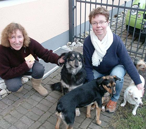 Die Vorsitzenden des Tierschutzvereins Christa Manschek und Gabi Eibl wollen ein eigenes Tierheim. Foto: bb