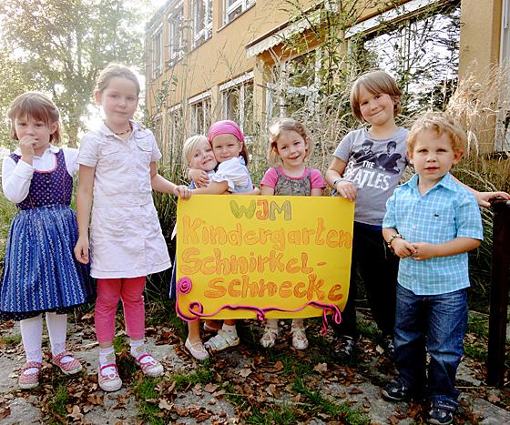 Kindergarten mit neuem Namen, der bei den Kindern prima ankam. Foto: VA
