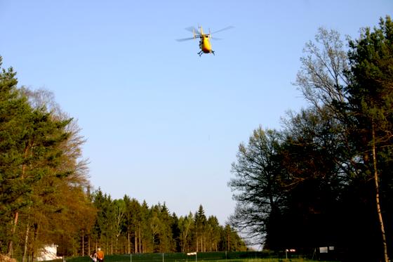Der Hubschrauber-Landeplatz soll nach dem Klinikneubau auf dem Dach eines der neuen Gebäude situiert werden. 	Foto: Harald Hettich