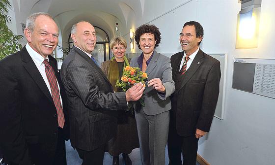 Prof. Klaus Meisel, Winfried Eckardt, Susanne May, Beate Meier und Haimo Liebich (v. li.). 	Foto: Schunk