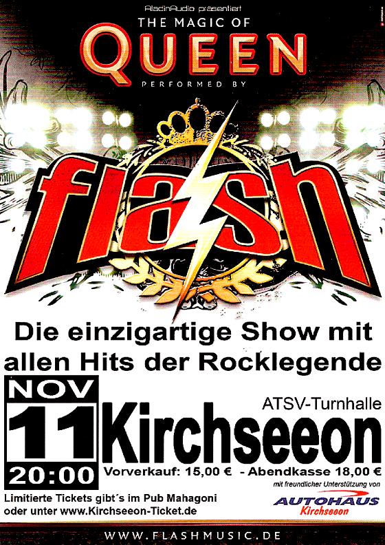 Am 11. November spielt die Band Flash in der ATSV-Halle in Kirchseeon Queen.	Foto: VA