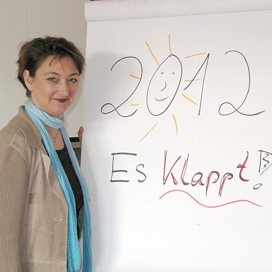 Die Buchautorin Cordula Nußbaum weiß, wie man 2012 seine guten Vorsätze endlich auch in die Tat umsetzen kann. 	Foto: hw