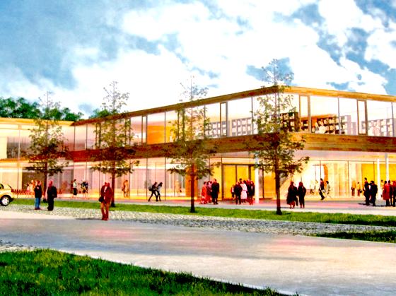 So soll das künftige Gymnasium in Grünwald einmal aussehen. Baubeginn ist voraussichtlich im Herbst. 	Foto: VA