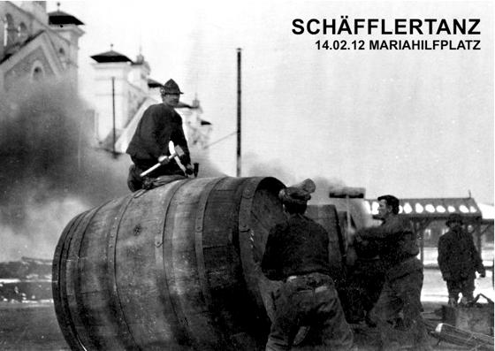Auf dem Foto von etwa 1920 sieht man Paulaner-Schäffler bei der Arbeit.	Foto: Freunde der Vorstadt Au