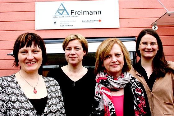 Das Team des ASZ Freimann: Leiterin Daniela Spießl, Susanne Wagner, Brigitte Graf und Antonia Opatril (von links).	Foto: ws