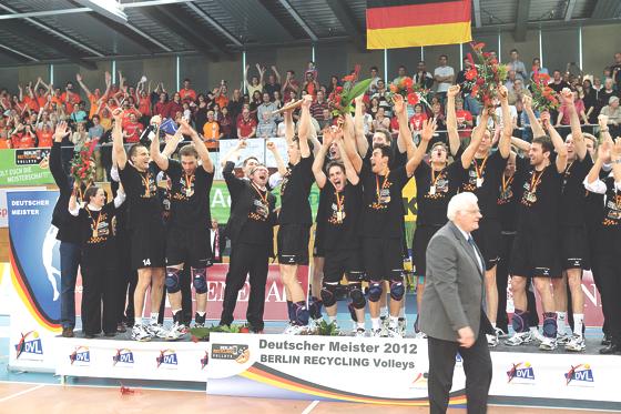 Die Berliner Recycling Volleys haben den Titel verdient.  Dennoch: Im Finale hat das glücklichere Team gewonnen.	 Foto: Verein