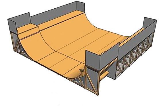 Im Juni erhalten die Skater eine neue Miniramp. Grafik: IOU Ramps