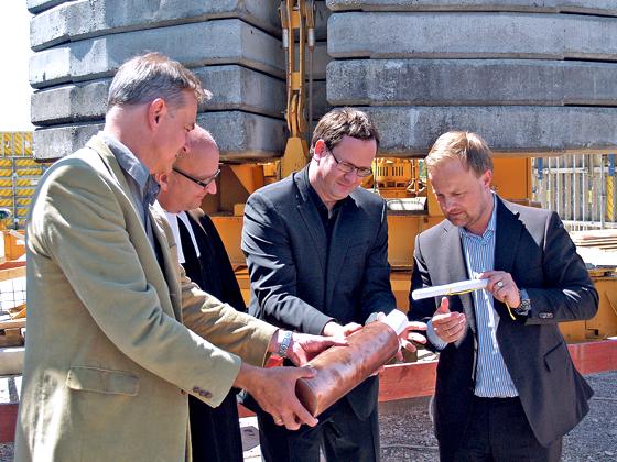 Mitte Juni wurde der Grundstein von Vaterstettens neuem Krippenhaus gelegt.	Foto: Gemeinde