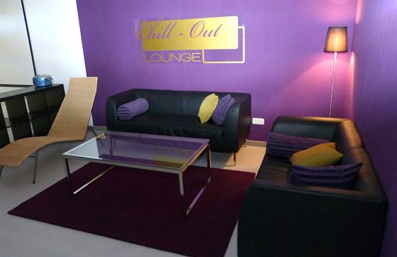 Die neue Chill-Out-Lounge, hier kann jeder seine Ruhe haben. Foto: bb