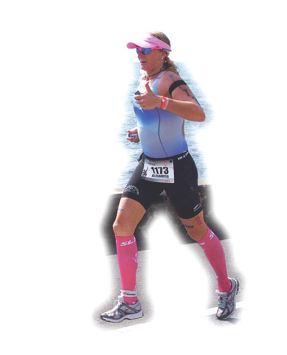 Alexandra Mitschke beim Ironman Hawaii 2011. 	Heuer will sie noch eine Stunde schneller sein. F.: Mitschke