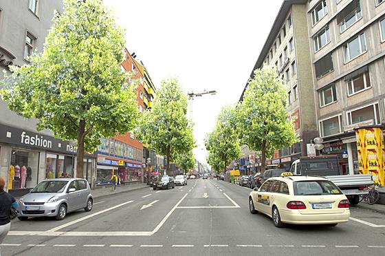 Diese Fotomontage zeigt, wie sich das Bild der Schwanthalerstraße durch nur einige Bäume laut Franz Wickenhäuser (kl. Foto) schon »liebenswert« verändern würde. 	Fotos: Franz Wickenhäuser