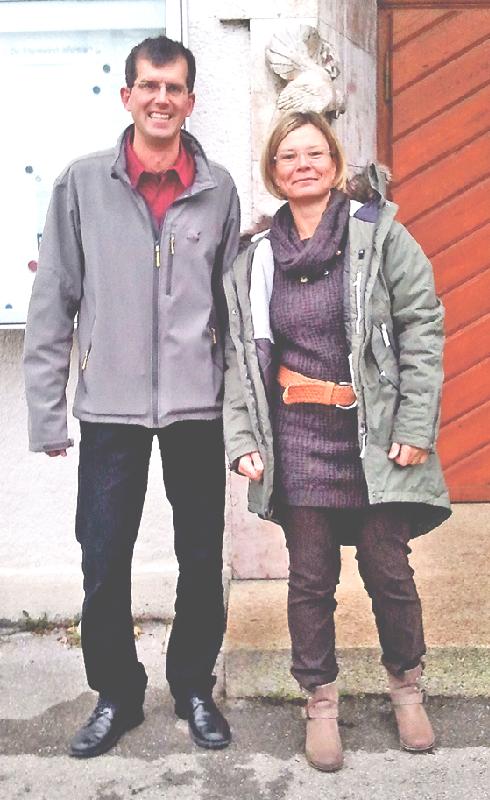 Bernhard Doleschel und Stefanie Kneer, die Vorsitzende des Elternbeirats der Turnerschule.	Foto: bus