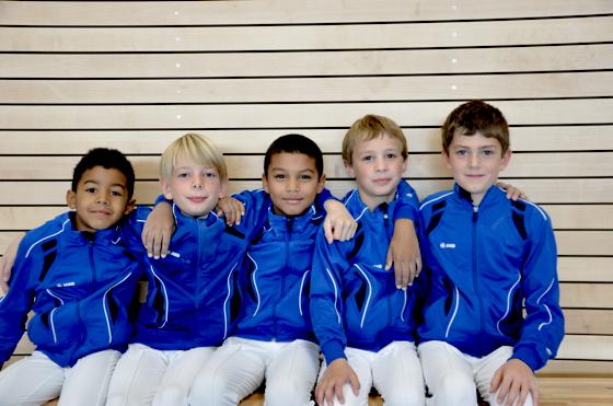 Die Altersklasse 9: Luke Sullivan, Lukas Pacheco, Simon Boxleitner, Moritz Braig und Jakob Kurzmann (von links). 	Foto: privat