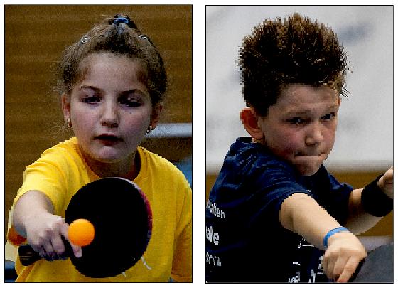 Kinder bis zwölf Jahre dürfen an den mini-Meisterschaften im Tischtennis mitmachen. 	Fotos: DTTB