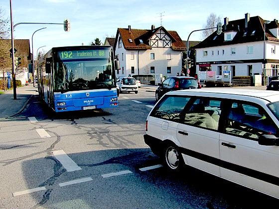 Zukünftig soll die Truderinger Straße entschleunigt werden. 	Foto: bus