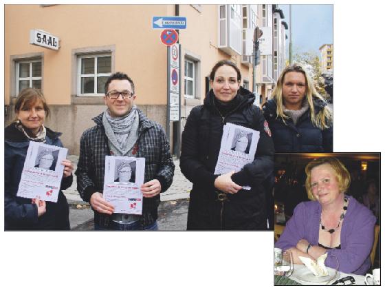 Alexandra Rückerl (oben links), die Cousine von Ingrid K. (rechts ein Foto aus gesunden Tagen) hofft auf viele Menschen, die sich bei der Aktion am Samstag im Pfarrsaal testen lassen. Fotos: js, privat