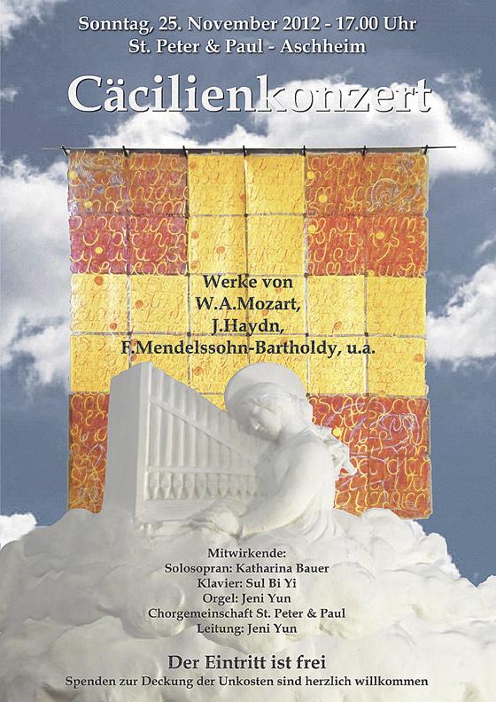 Konzert zu Ehren der Musiker-Heiligen Cäcilie. Plakat: privat
