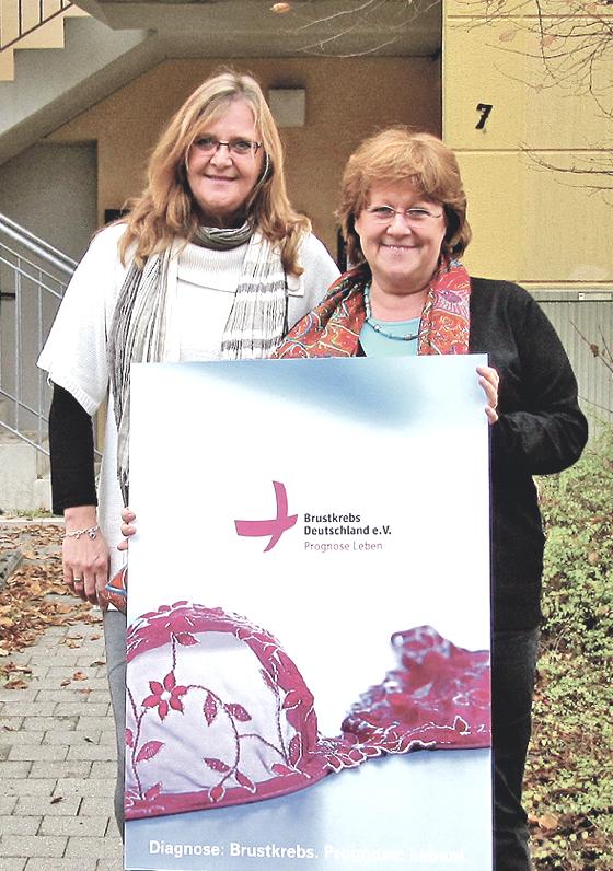 Nicole Aimer und Renate Haidinger von Brustkrebs Deutschland e.V. sind ab sofort in Hohenbrunn  mit ihrem Verein erreichbar. 	Foto: hw