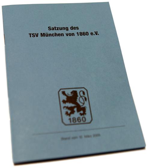 Wird umfassend modernisiert: Die Vereinssatzung des TSV 1860. Foto:  A. Wild