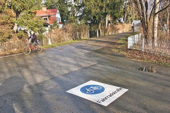 Im nördlichen Teil der Holledauer Straße hat die Stadt bereits eine Fahrradstraße ausgewiesen. F.:ws