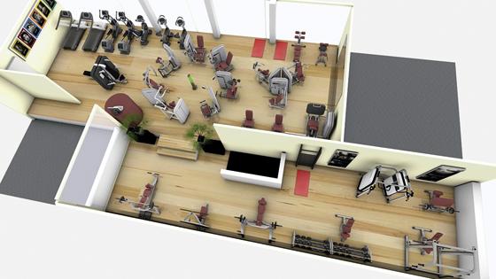 Ein Anblick, der Freunde des Gerätesports entzückt: Das neue große Fitness-Studio der TS Jahn lässt keine Wünsche offen. Foto: VA