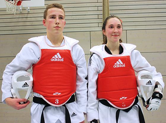 Die Kirchseeoner Taekwondoka Patrizia Kröck und Tobias Kaspar könnten in Dresden für sportliche Überraschungen sorgen. 	Foto: Taekwondo Kirchseeon
