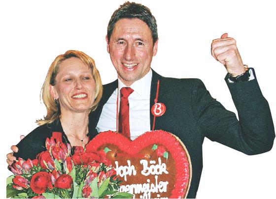 Petra und Christoph Böck, der eine satte Zwei-Drittel-Mehrheit schaffte. 	Foto: ws