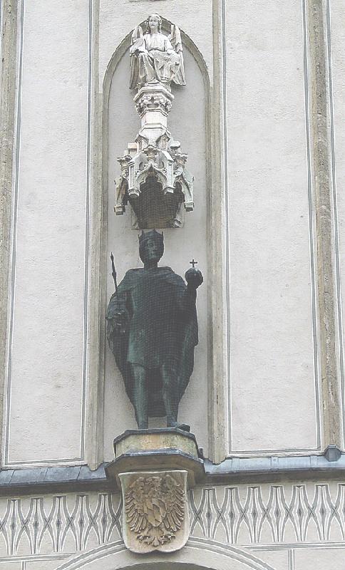 Ludwig der Bayer am Münchner Rathaus am Marienplatz.	Foto: privat
