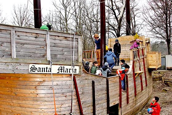 Die »Santa Maria vom Hasenbergl« ist ein Nachbau von Christoph Kolumbus Schiff.	Foto: privat