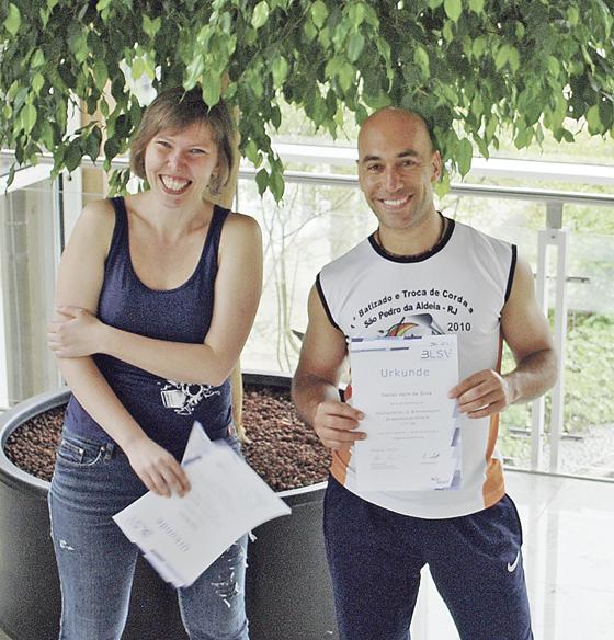 Olga Becker und Daniel Valin da Silva wurden an der Sportschule Oberhaching ausgebildet.	Foto: VA