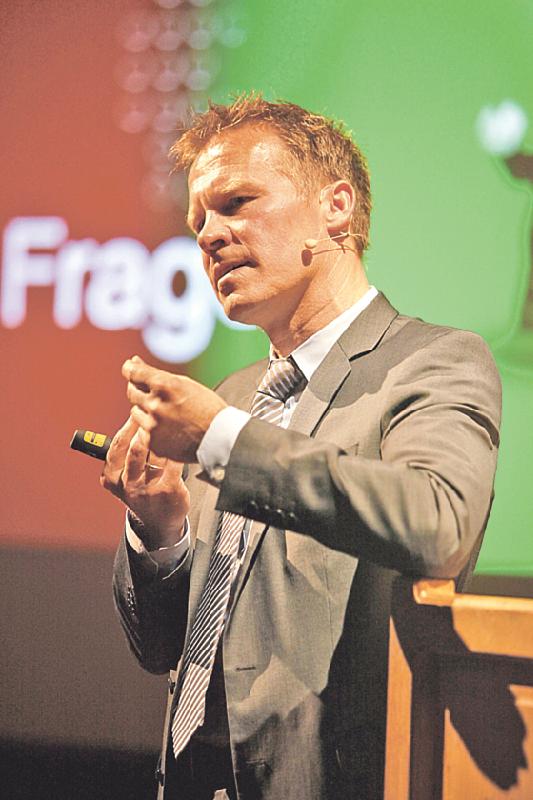 Dirk Engehausen beim ersten Grasbrunner Wirtschaftsforum. Foto: privat