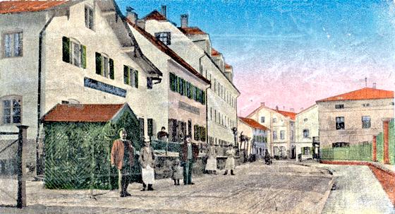 Kolorierte Bildpostkarte von Öxing aus dem Jahre 1909.	 Bernhard Schäfer erzählt Wissenswertes zu Grafings ältestem Ortsteil. 	Foto: Museum der Stadt Grafing
